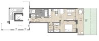 Whg 6 - Gemütliche Zweizimmerwohnung mit Südterrasse und Gartenanteil - Grundriss Whg 6
