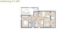 Terrassenwohnung im Obergeschoss mit Aufzug und Kellerabteil - KFW 55 - Provisionsfrei - Grundriss WE 4 G