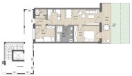Whg 7 - Genial geschnittene Dreizimmerwohnung mit Südterrasse und Gartenanteil - Grundriss Whg 7