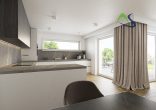 KfW 40 - Großzügige EG-Wohnung mit ca. 215m² Gartenanteil - Ovi330_minimalistic_Küche_ezb