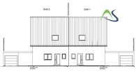 Neubauvorhaben - 4 Doppelhaushälften in sonniger und ruhiger Lage von Pentling - Ansicht Norden_DHH 1+2