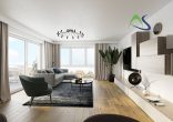 KfW 40 - Freundliche 3 ZKB-Wohnung mit Balkon mit toller Aussicht - Ovi330_minimalistic_Wohnzimmer_ezb