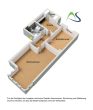 Lichtdurchflutete 2-Zimmer-Wohnung in ruhiger Wohngegend in Kumpfmühl-Ziegetsdorf - Grundriss 3D