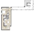 Whg 17 - Zweizimmerdachgeschosswohnung mit umlaufender Dachterrasse - Grundriss Whg 17