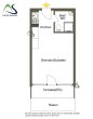 Zwischen Uni und Altstadt! - Apartment mit Terrasse und Einbauküche im Unipark - Grundriss 2D