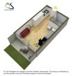Zwischen Uni und Altstadt! - Apartment mit Terrasse und Einbauküche im Unipark - Grundriss 3D