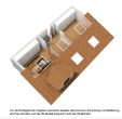 Großzügige Maisonette-Wohnung mit Kamin und Westbalkon in ruhiger Seitenstraße - Grundriss 3D OG